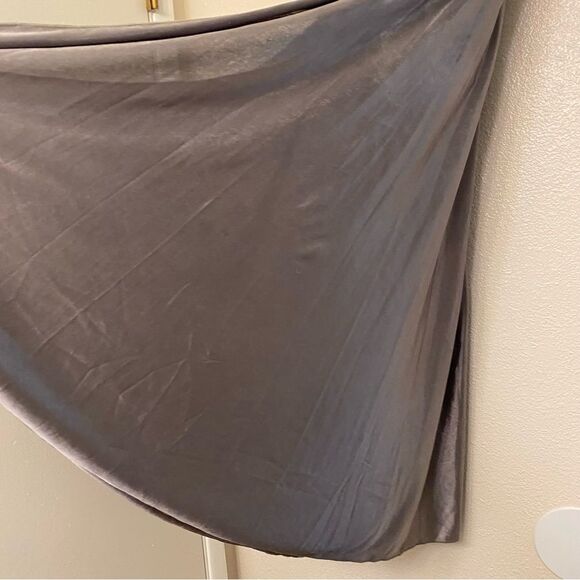 Glamour solo dance costume custom silver gray 2 piece maxi skirt crop top XLC - Picture 8 of 15